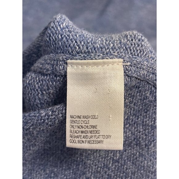 Black Brown 1826 Mens Blue Knit Pullover Sweater With Button-Up Collar S/P Made - Picture 3 of 10